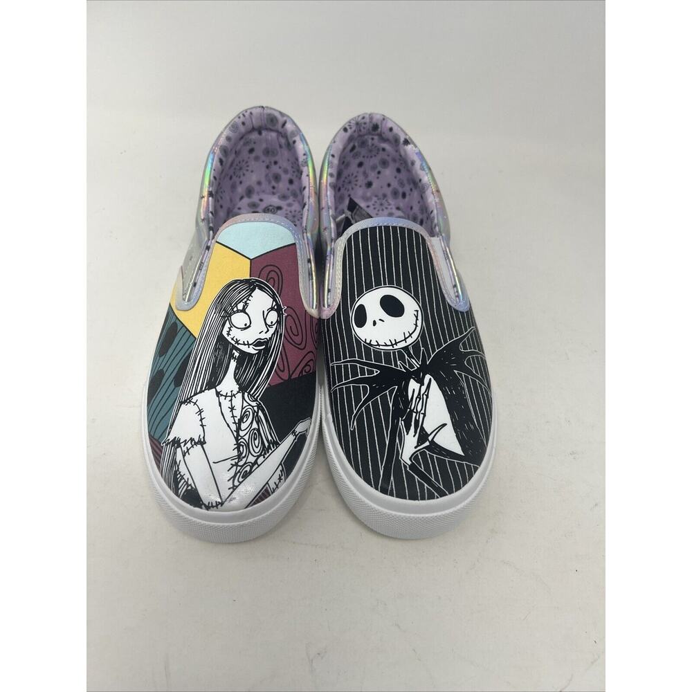 Nightmare Before Christmas Women's Slip On Sneaker Shoes Size 10 Jack & Sally